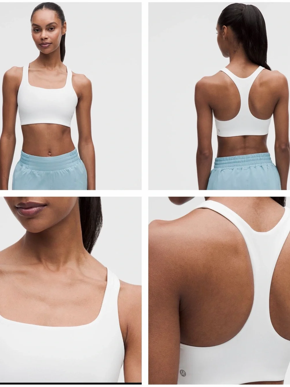 lululemon athletica White Racerback Sports Bra